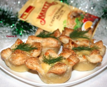 Корзиночки из слоеного теста: быстро и вкусно на праздничном столе