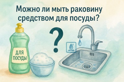Можно ли мыть кухонную раковину средством для посуды?