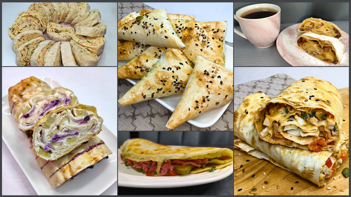 7 простых и вкусных завтраков с лавашем для отличного настроения