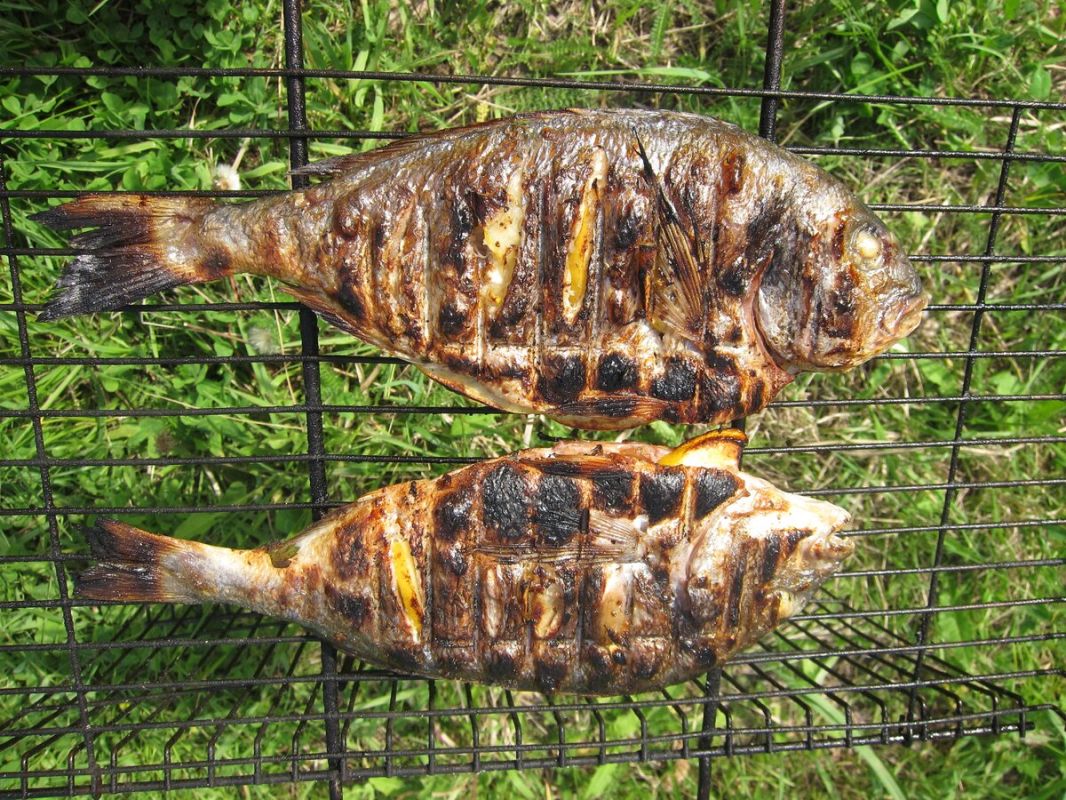 Ароматная дорада на гриле с петрушечным маринадом